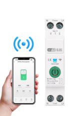 Smart WiFi ρελέ ράγας 63A με επιτήρηση τάσης, έντασης, υπερφόρτωσης & διαρροής με ενσωματωμένο μετρητή ενέργειας Tuya/Smart Life - Image 3